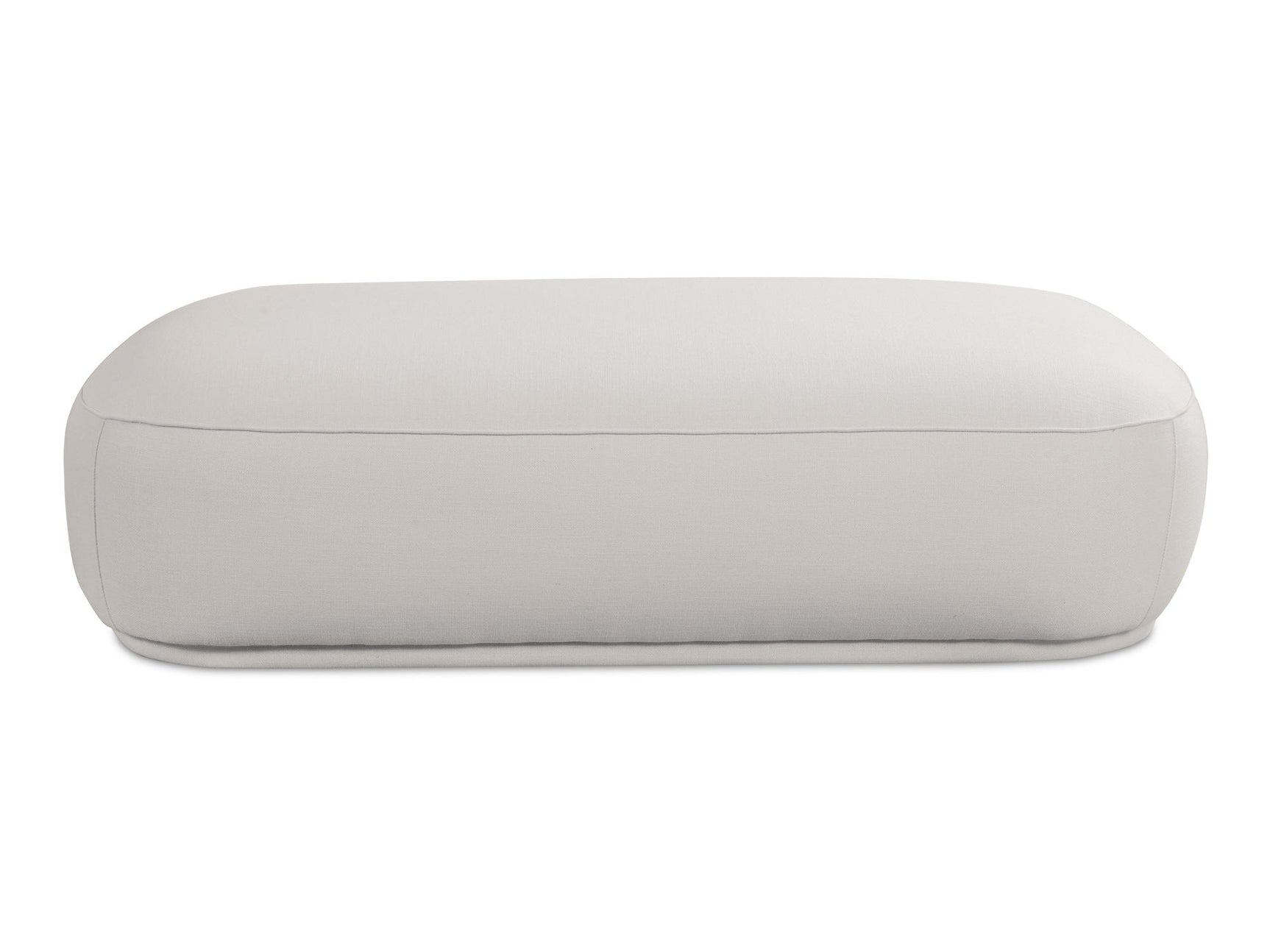 Marion White Rectangular Ottoman - Ornate Home