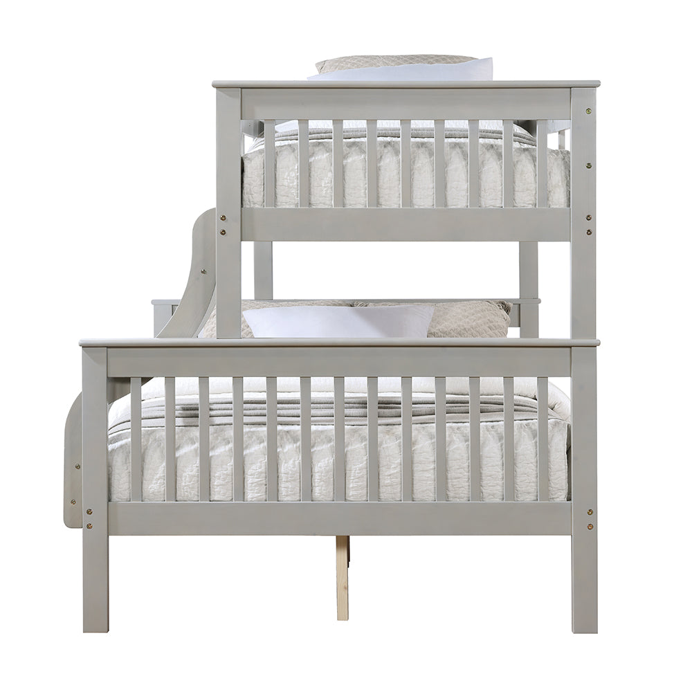Marita Gray Bunk Bed (T/F) - Ornate Home