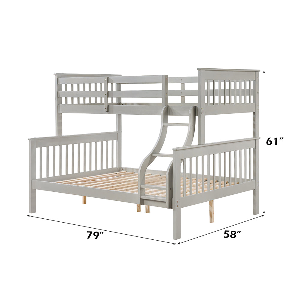 Marita Gray Bunk Bed (T/F) - Ornate Home