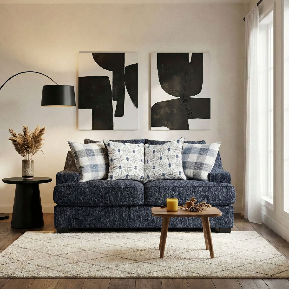 Maritime White Loveseat - Ornate Home