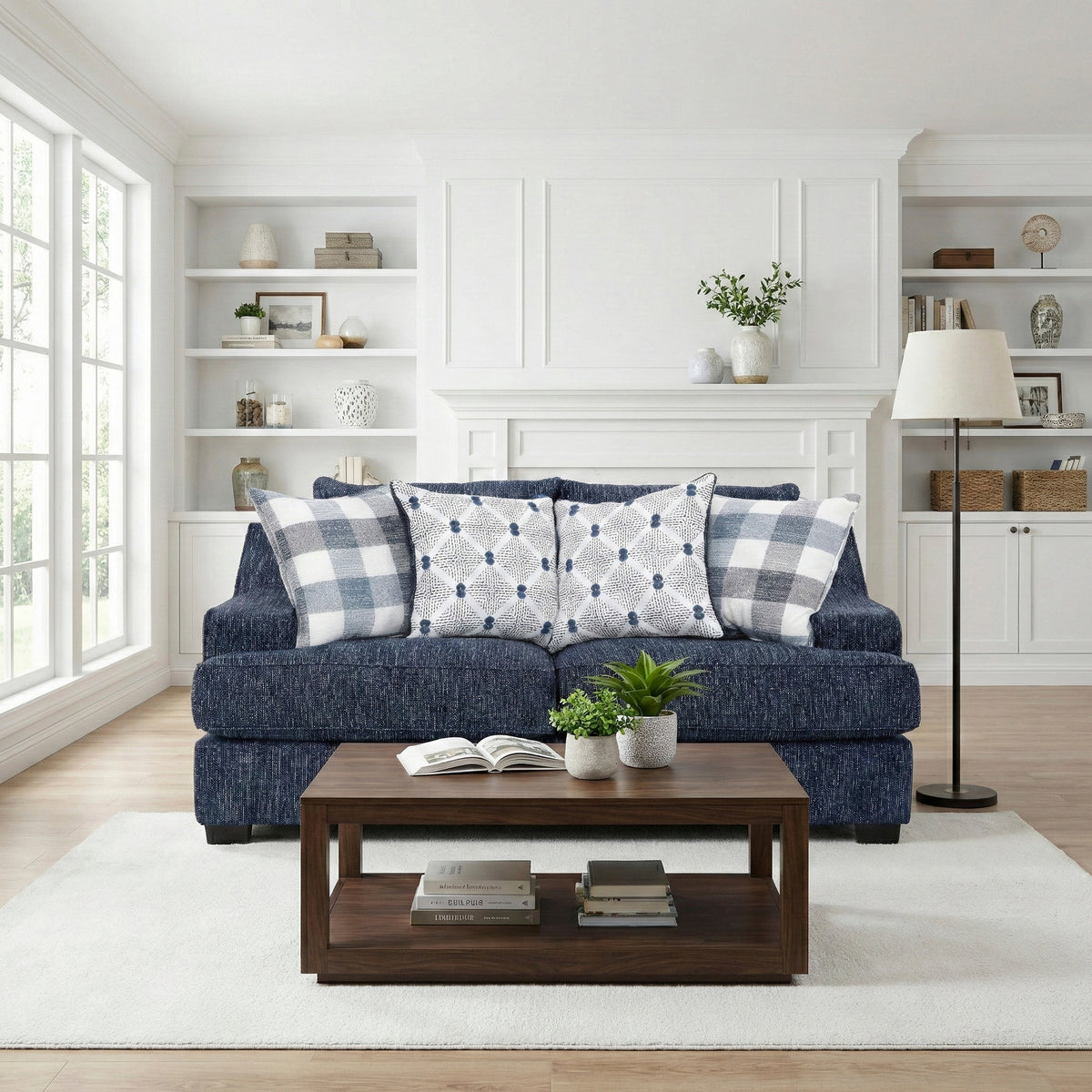 Maritime White Loveseat - Ornate Home
