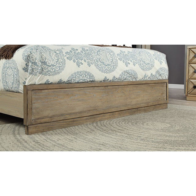 Markos Weathered Light Oak Cal.King Bed - Ornate Home