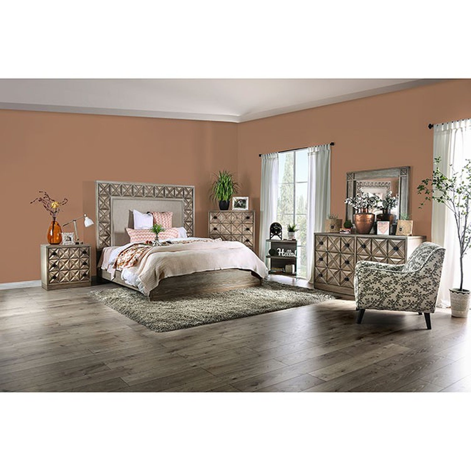 Markos Weathered Light Oak Mirror - Ornate Home