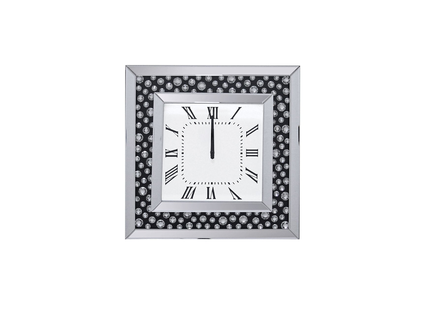 Marku Mirrored & Faux GemStones Wall Clock - Ornate Home