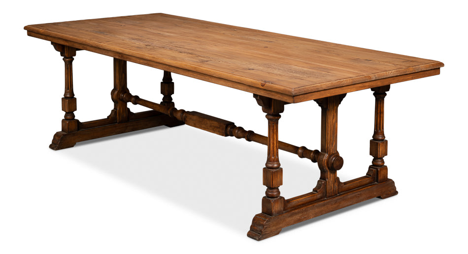 Marlborough Brown Pine Refectory Dining Table - Ornate Home