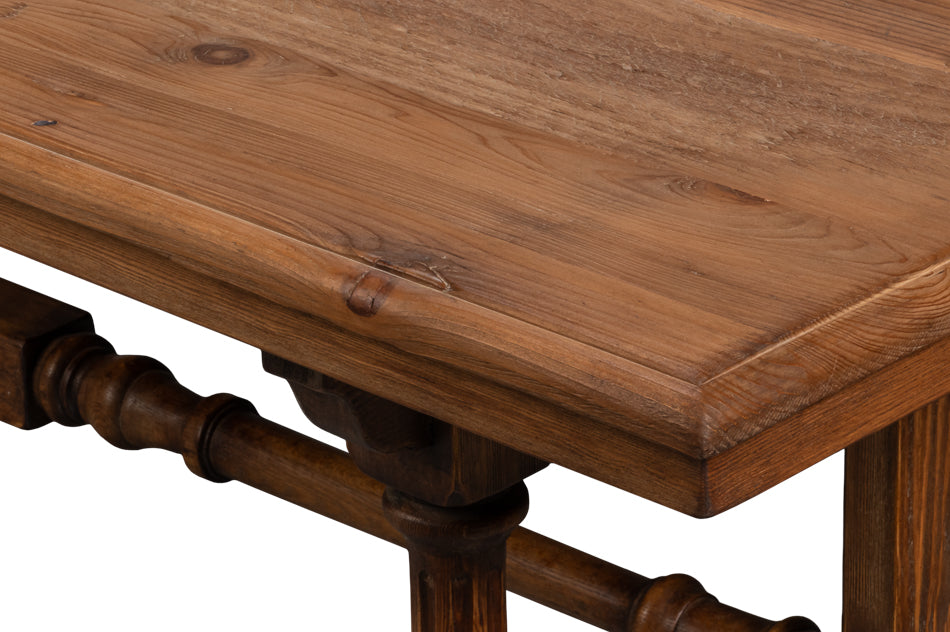 Marlborough Brown Pine Refectory Dining Table - Ornate Home