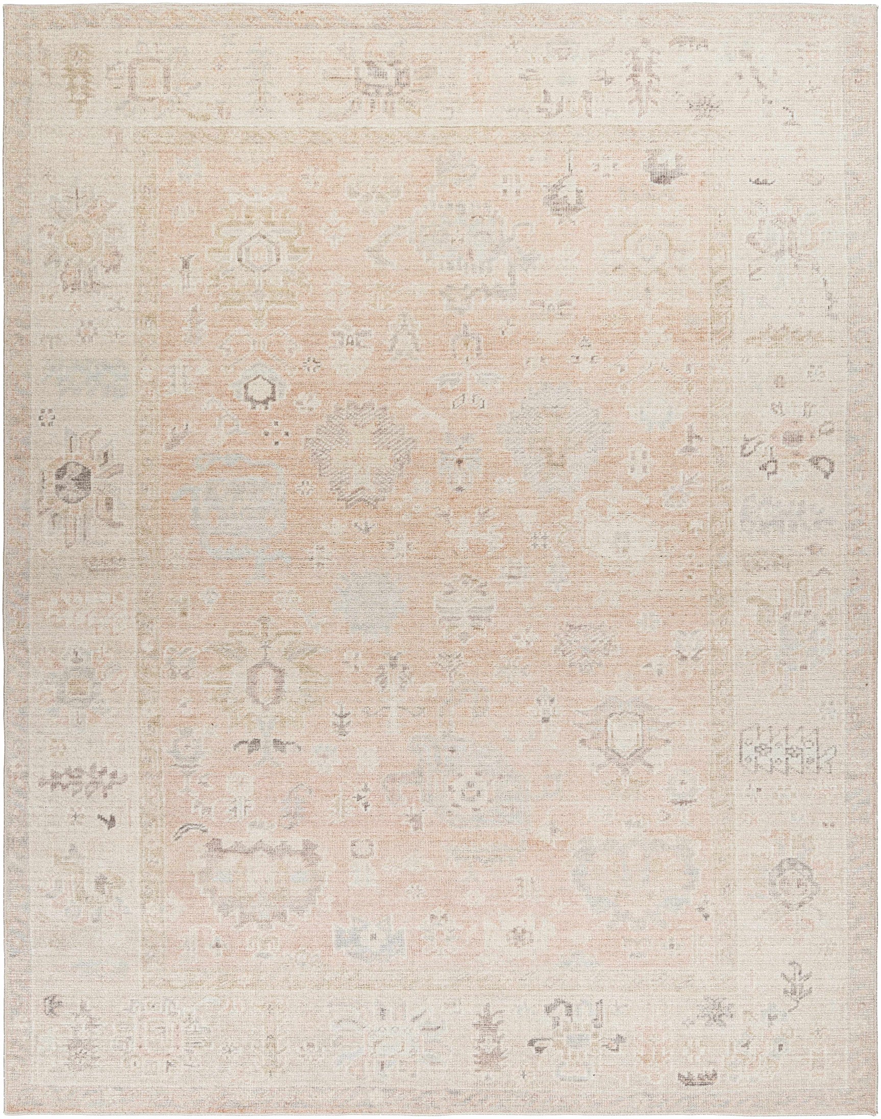 Marlene Damask Blush Area Rug - Becki Owens x Livabliss - Ornate Home