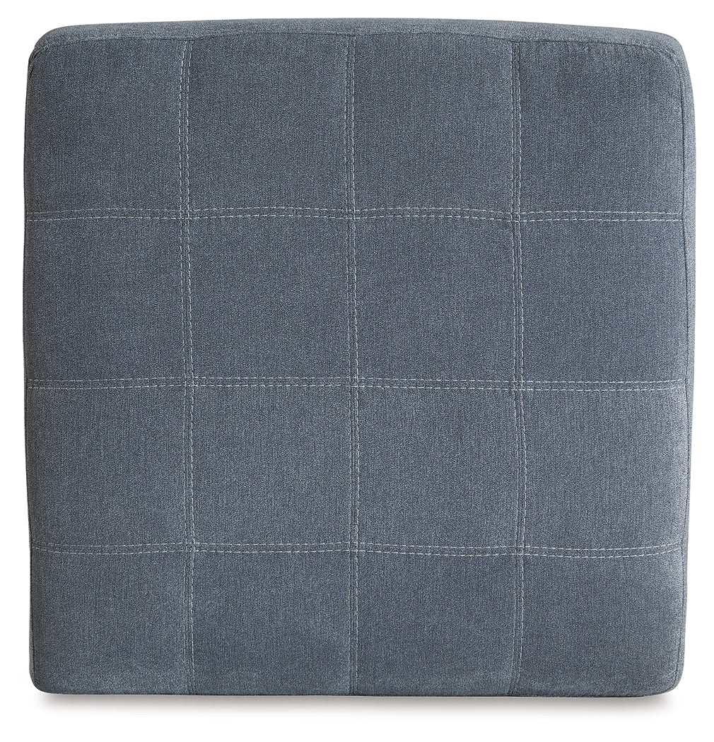 Marleton Denim Oversized Accent Ottoman - Ornate Home