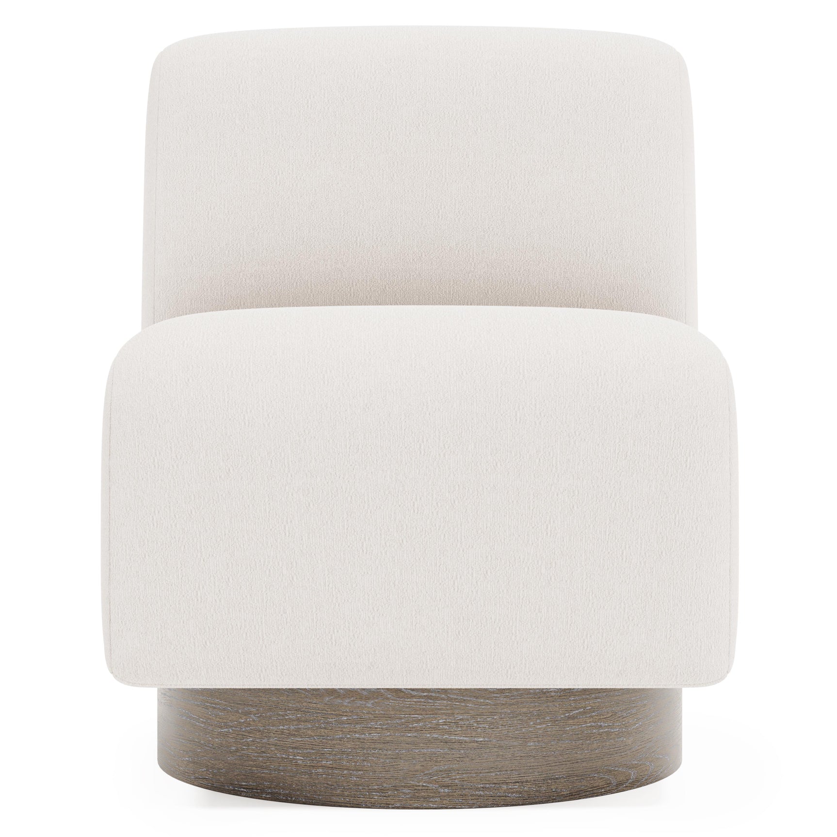 Marley Portobello Cerused/White/Cream Fabric Swivel Chair - Ornate Home