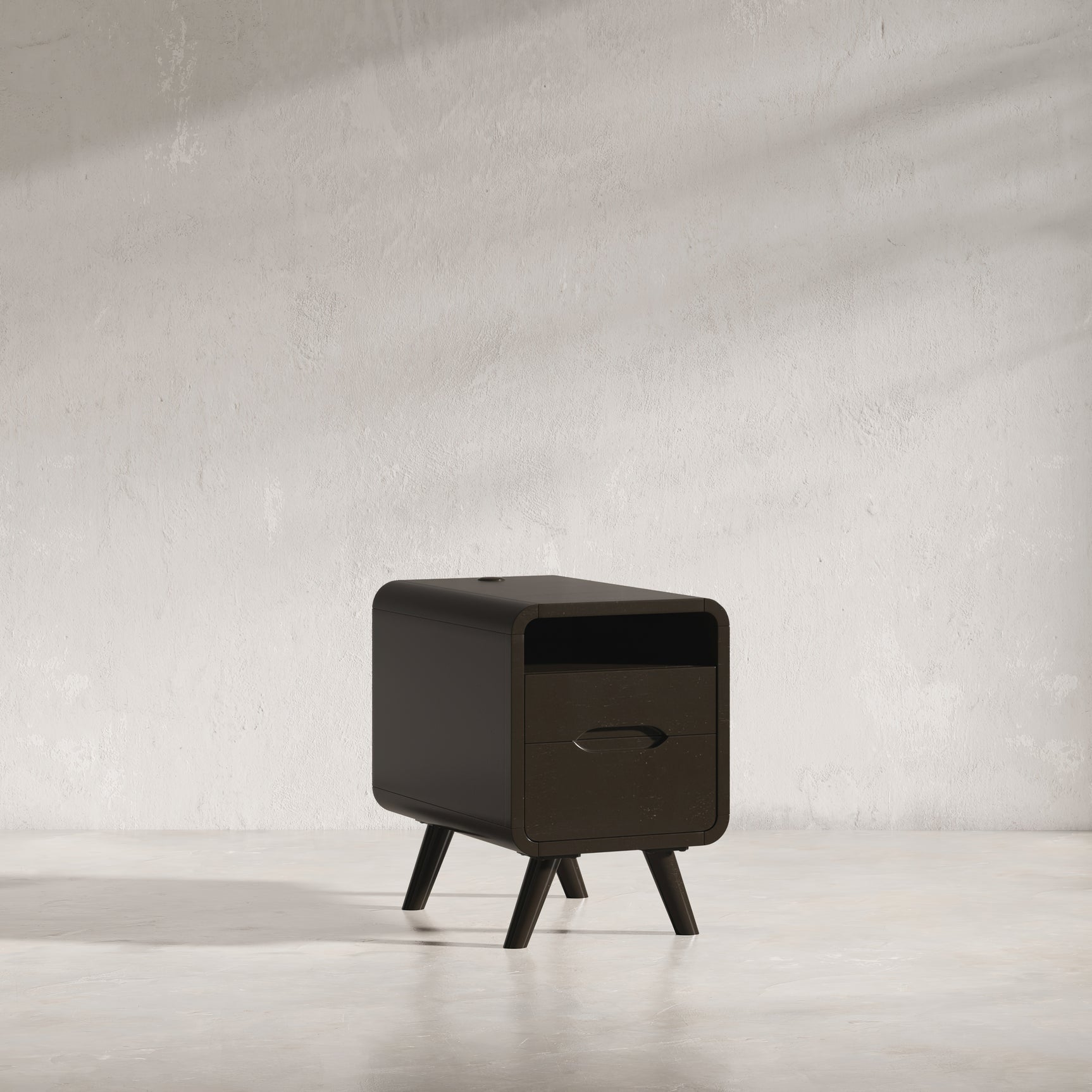 Marlowe Espresso Power Chairside Table - Ornate Home