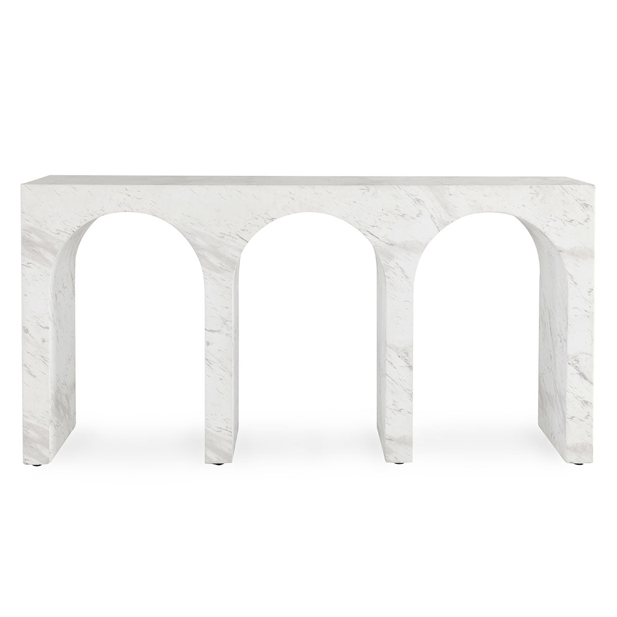 Marmo Ivory/Gray Outdoor Console Table - Ornate Home