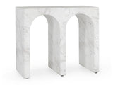 Marmo Ivory/Gray Outdoor End Table - Ornate Home