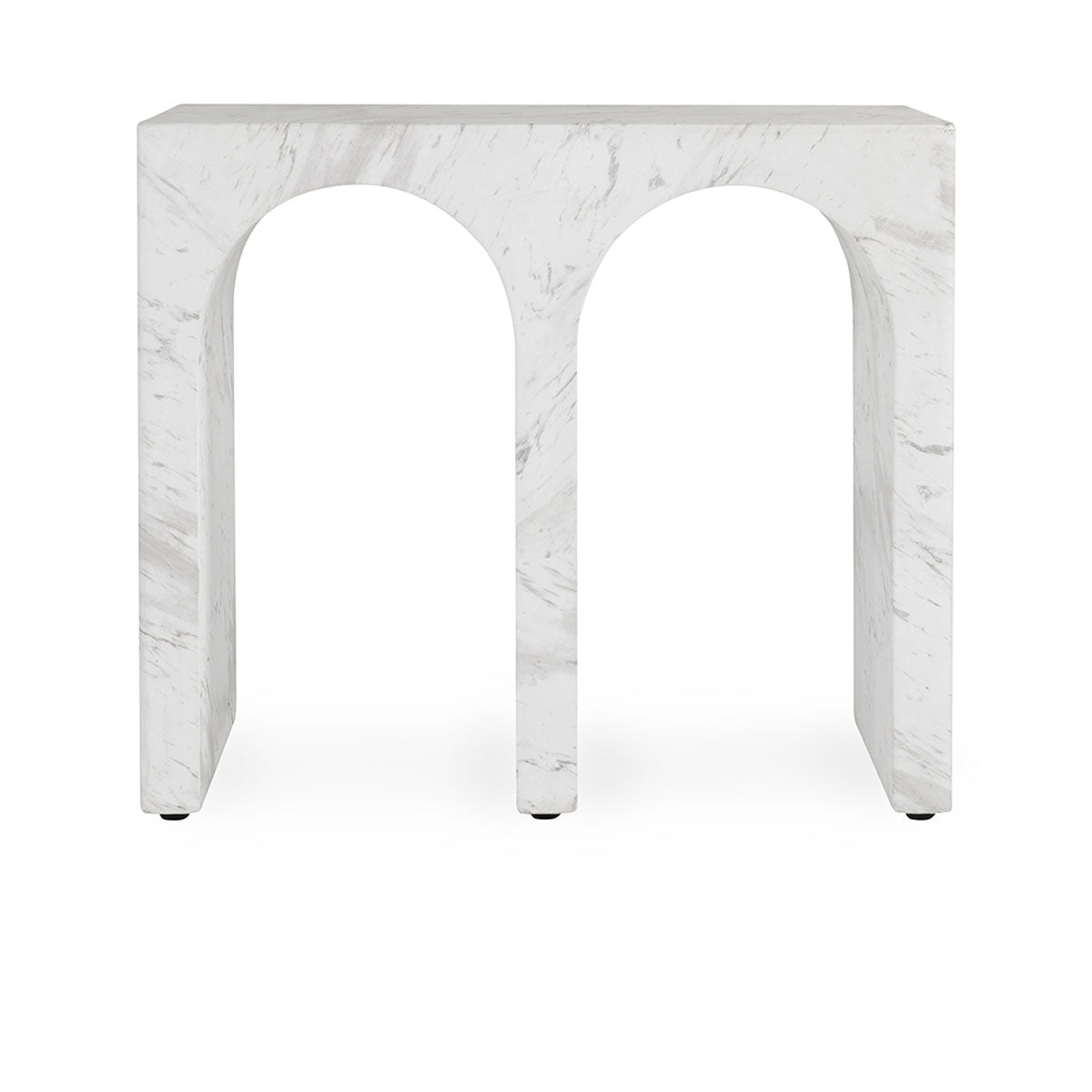 Marmo Ivory/Gray Outdoor End Table - Ornate Home