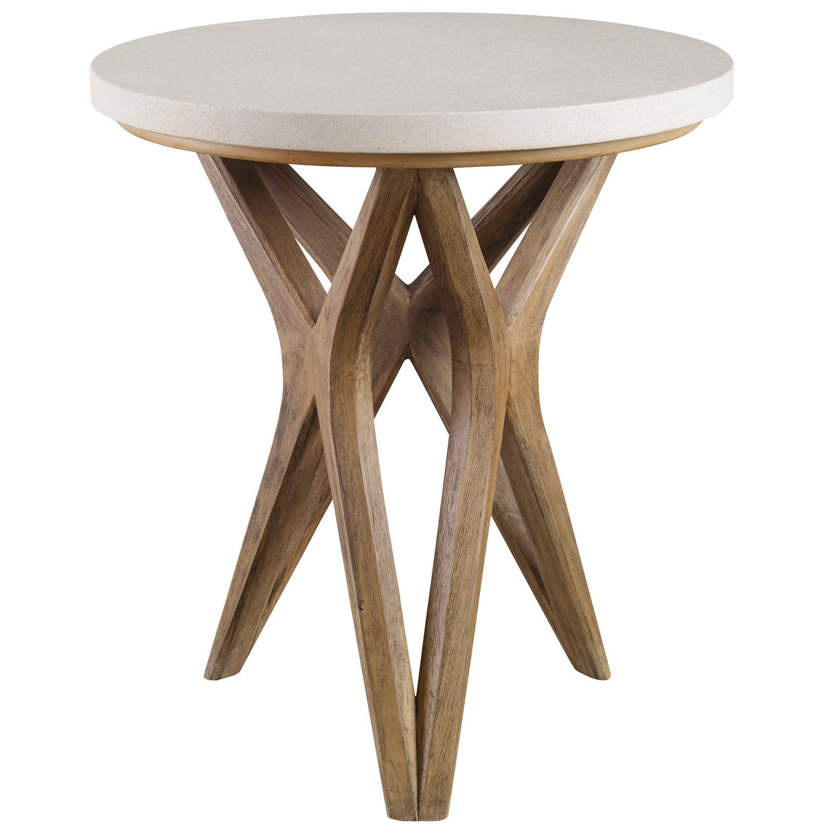Marnie White/Woodtone Limestone Side Table - Ornate Home
