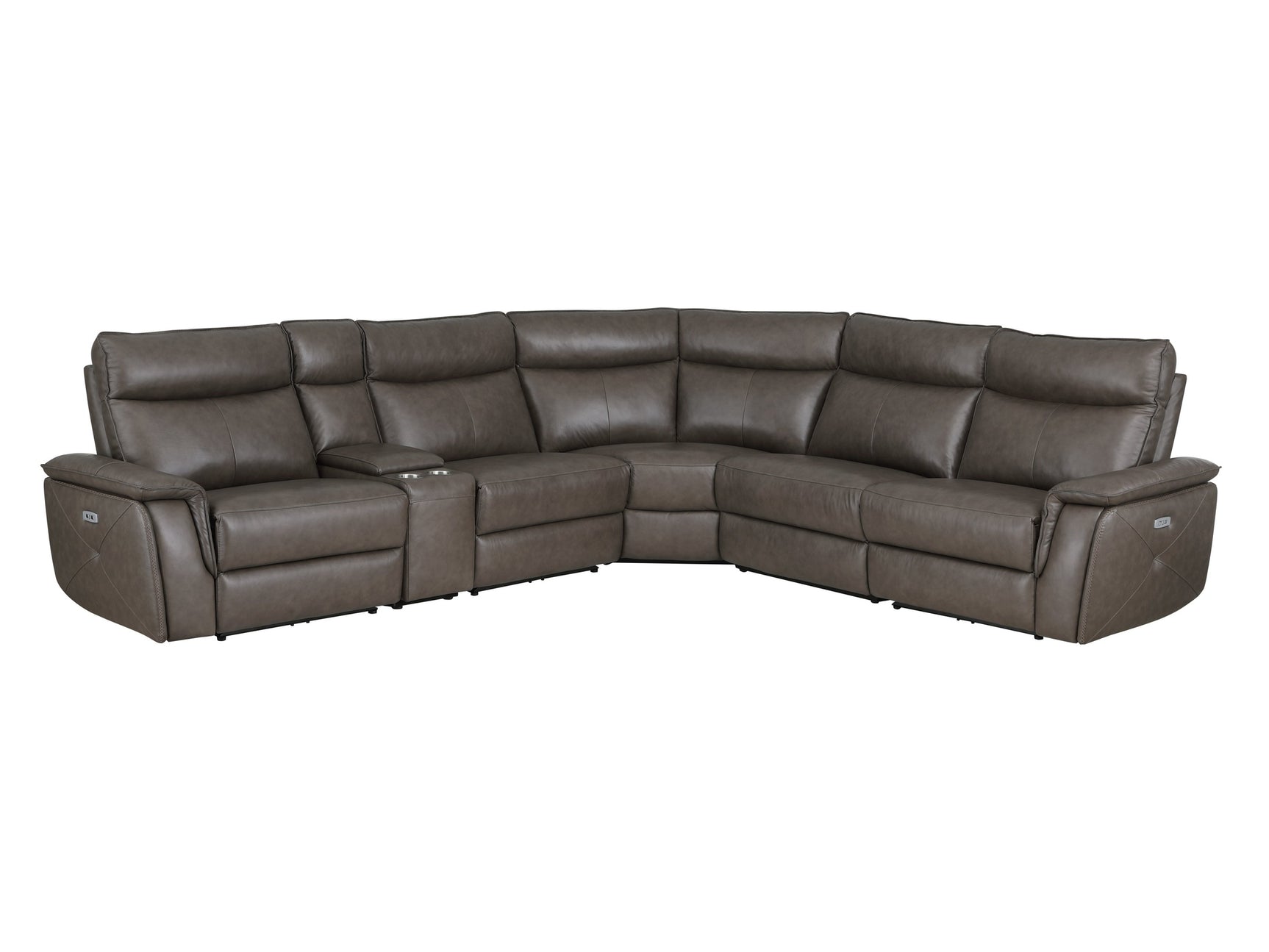 Maroni Brown 6-Piece Modular Power Reclining Sectional - Ornate Home