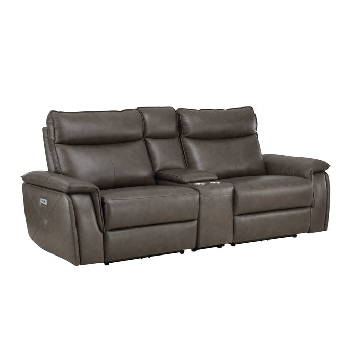 Maroni Brown Power Double Reclining Loveseat - Ornate Home