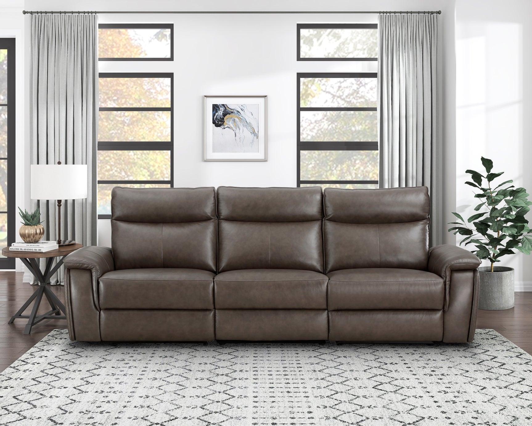 Maroni Brown Power Double Reclining Sofa - Ornate Home