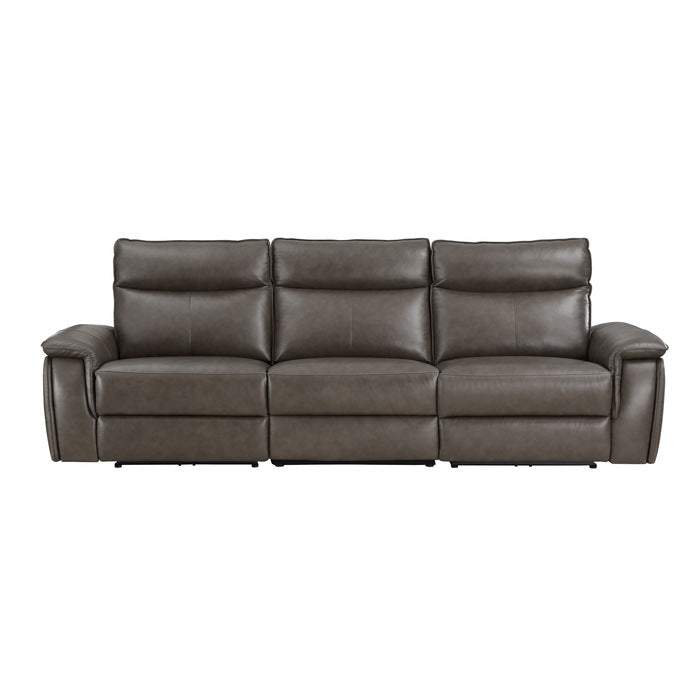 Maroni Brown Power Double Reclining Sofa - Ornate Home