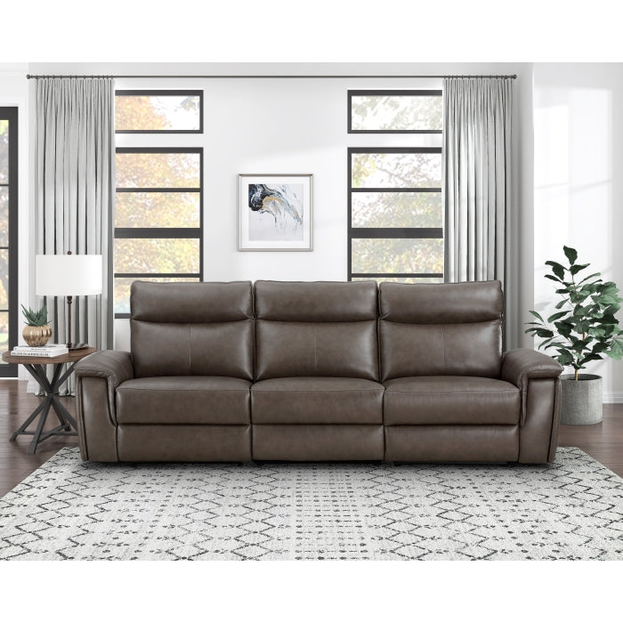 Maroni Brown Power Double Reclining Sofa - Ornate Home