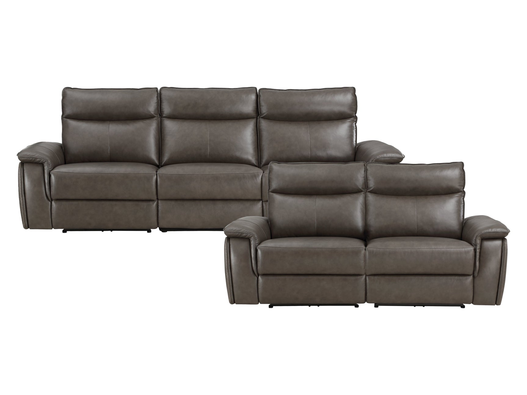 Maroni Dark Brown Power Reclining Sofa and Loveseat - Ornate Home