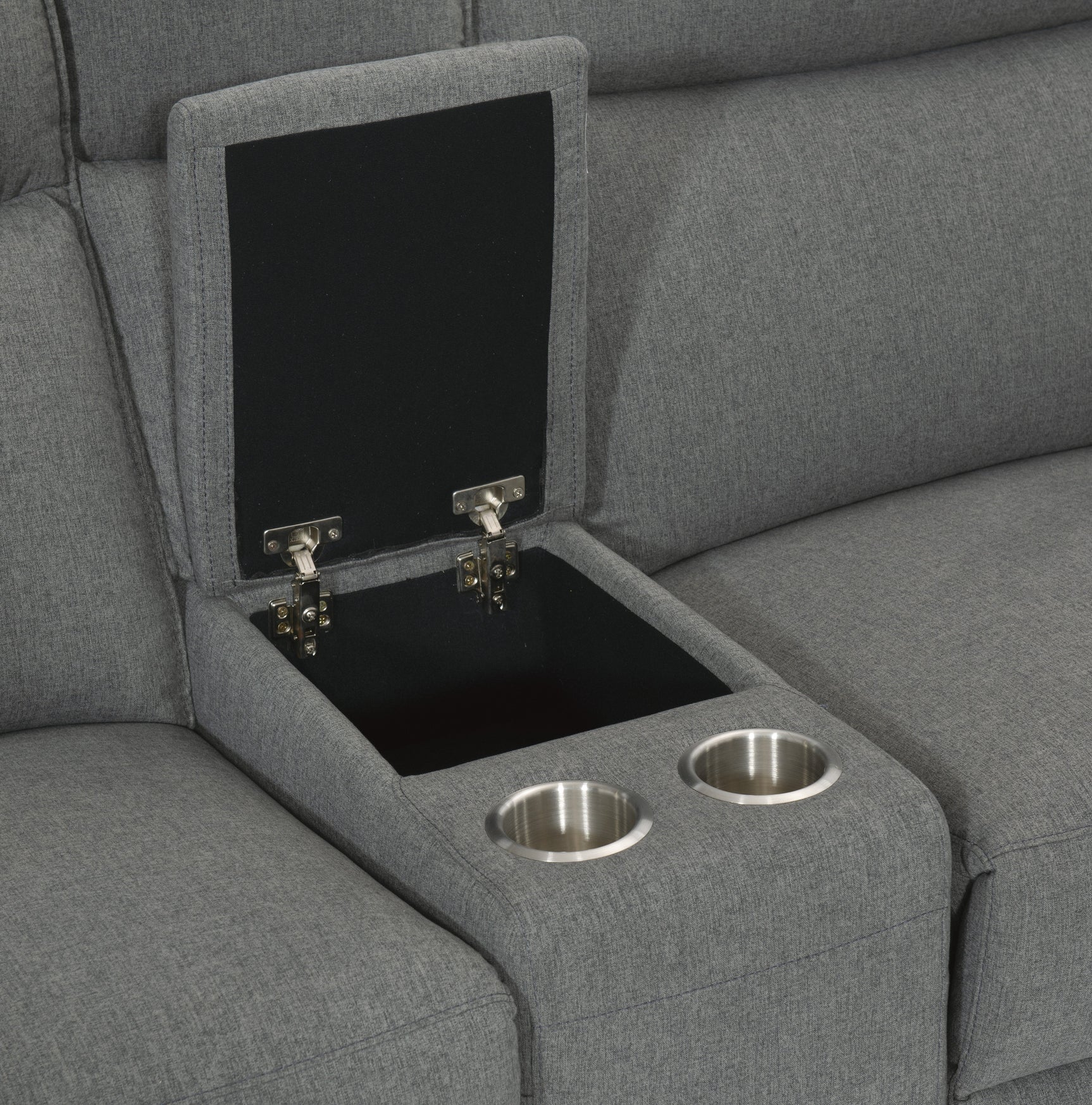 Maroni Gray Power Double Reclining Loveseat w/ Center Console - Ornate Home