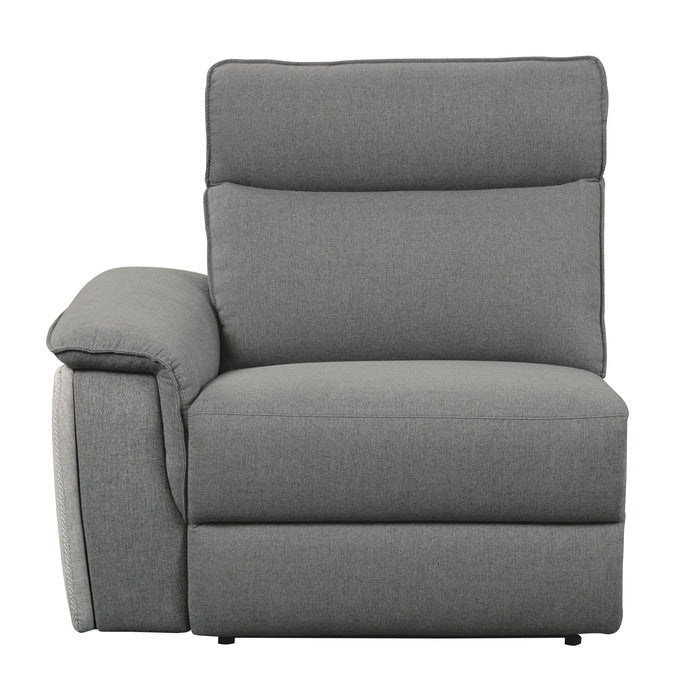 Maroni Gray Power Double Reclining Loveseat w/ Center Console - Ornate Home
