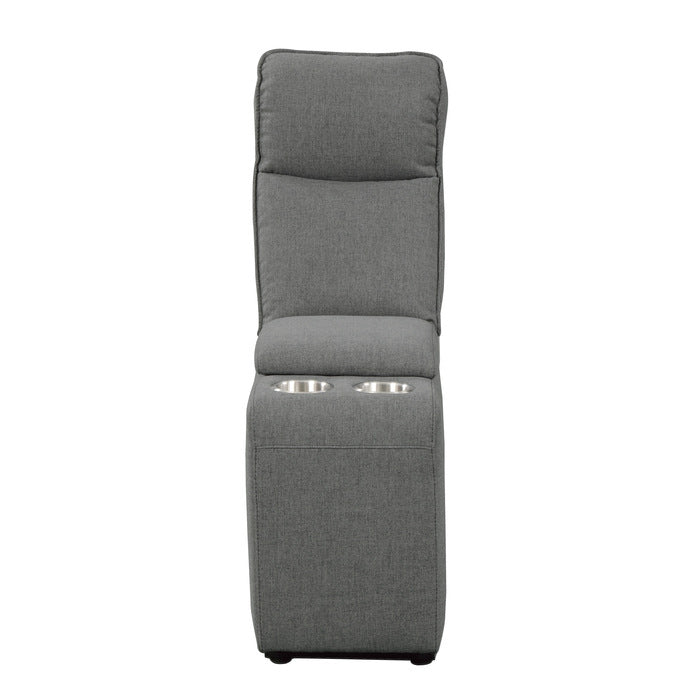 Maroni Gray Power Double Reclining Loveseat w/ Center Console - Ornate Home