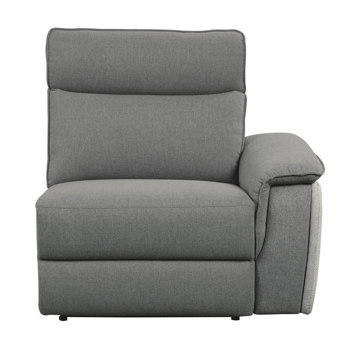 Maroni Gray Power Double Reclining Loveseat w/ Center Console - Ornate Home
