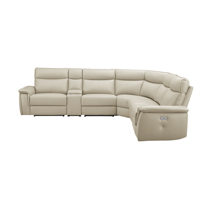 Maroni Taupe 6-Piece Modular Power Reclining Sectional - Ornate Home