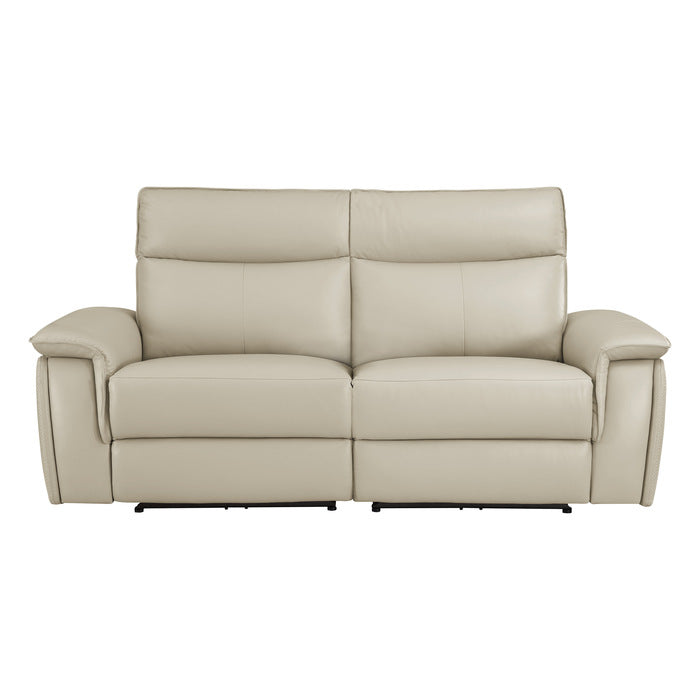 Maroni Taupe Power Double Reclining Loveseat - Ornate Home