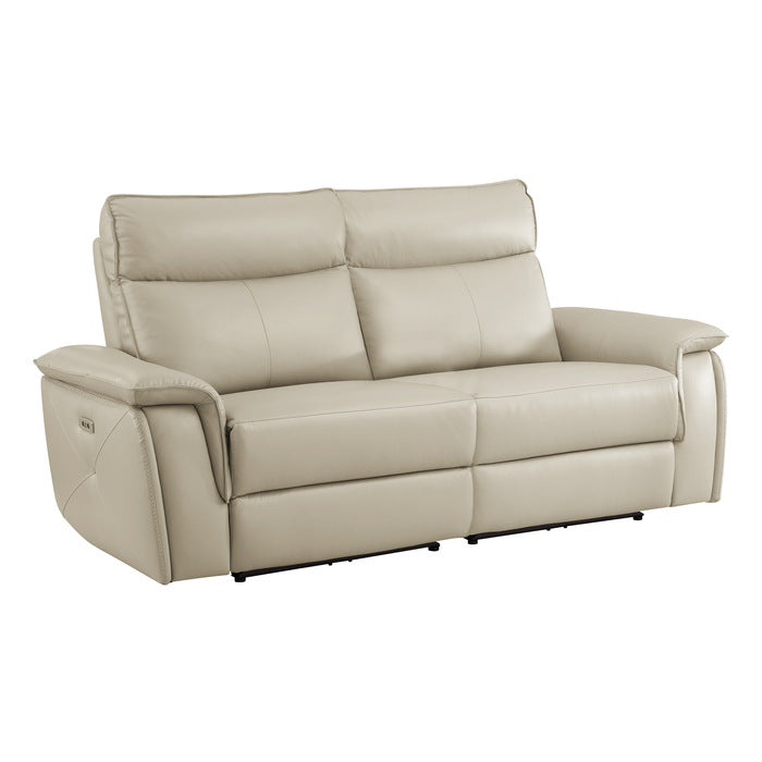 Maroni Taupe Power Double Reclining Loveseat - Ornate Home