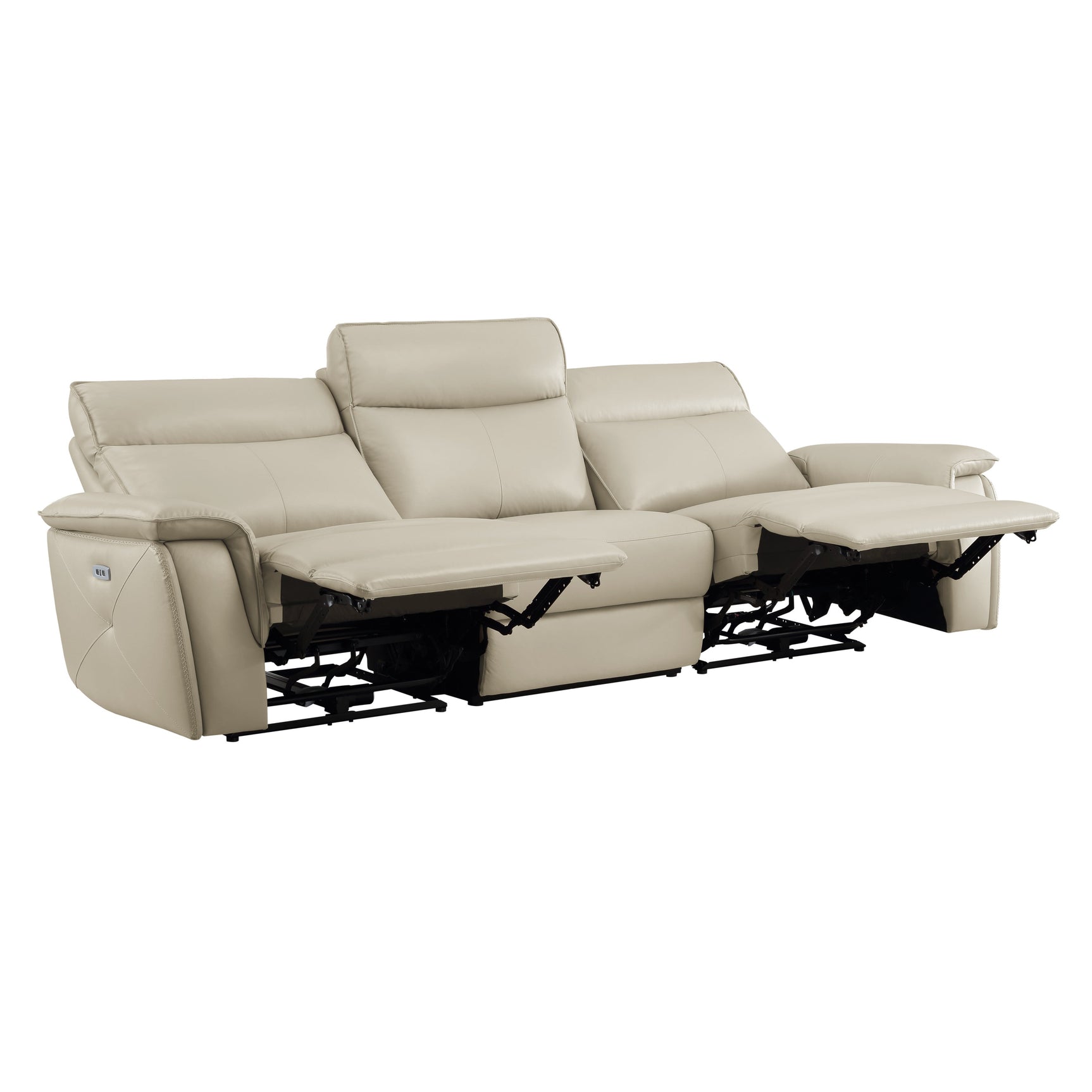 Maroni Taupe Power Double Reclining Sofa - Ornate Home