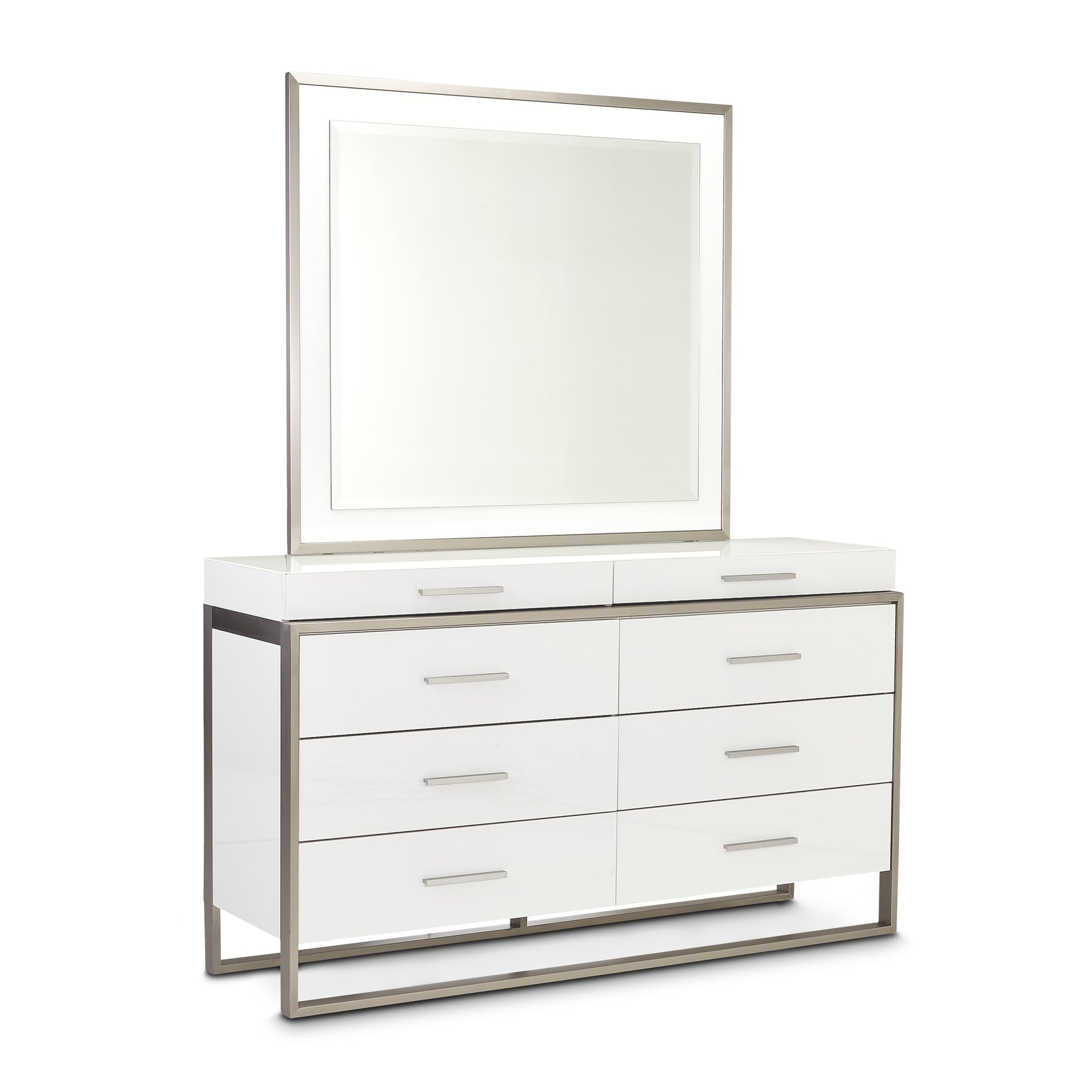 Marquee Cloud White Dresser with Mirror - Ornate Home