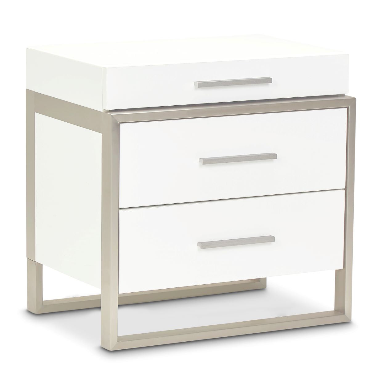 Marquee Cloud White Nightstand - Ornate Home