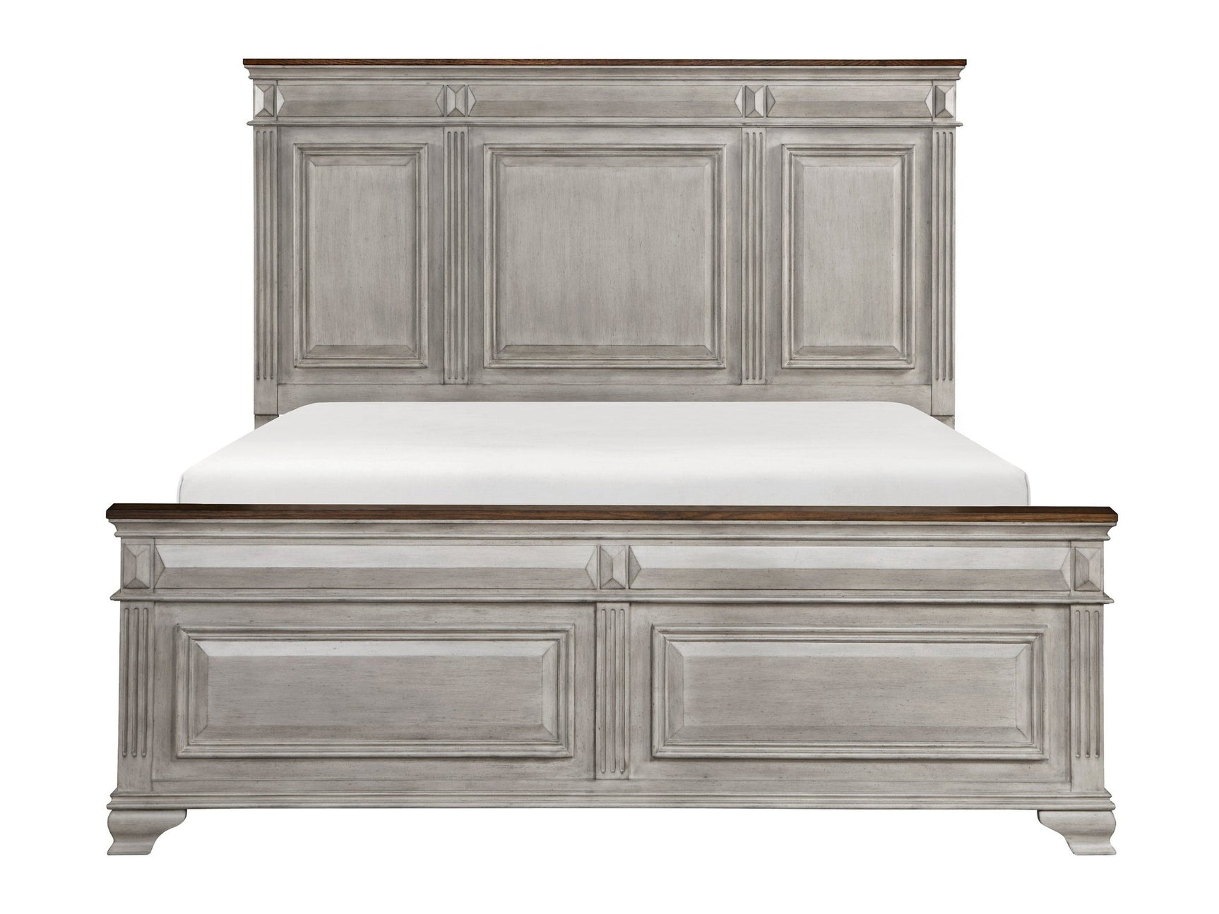 Marquette Brown/Gray Eastern King Bed - Ornate Home