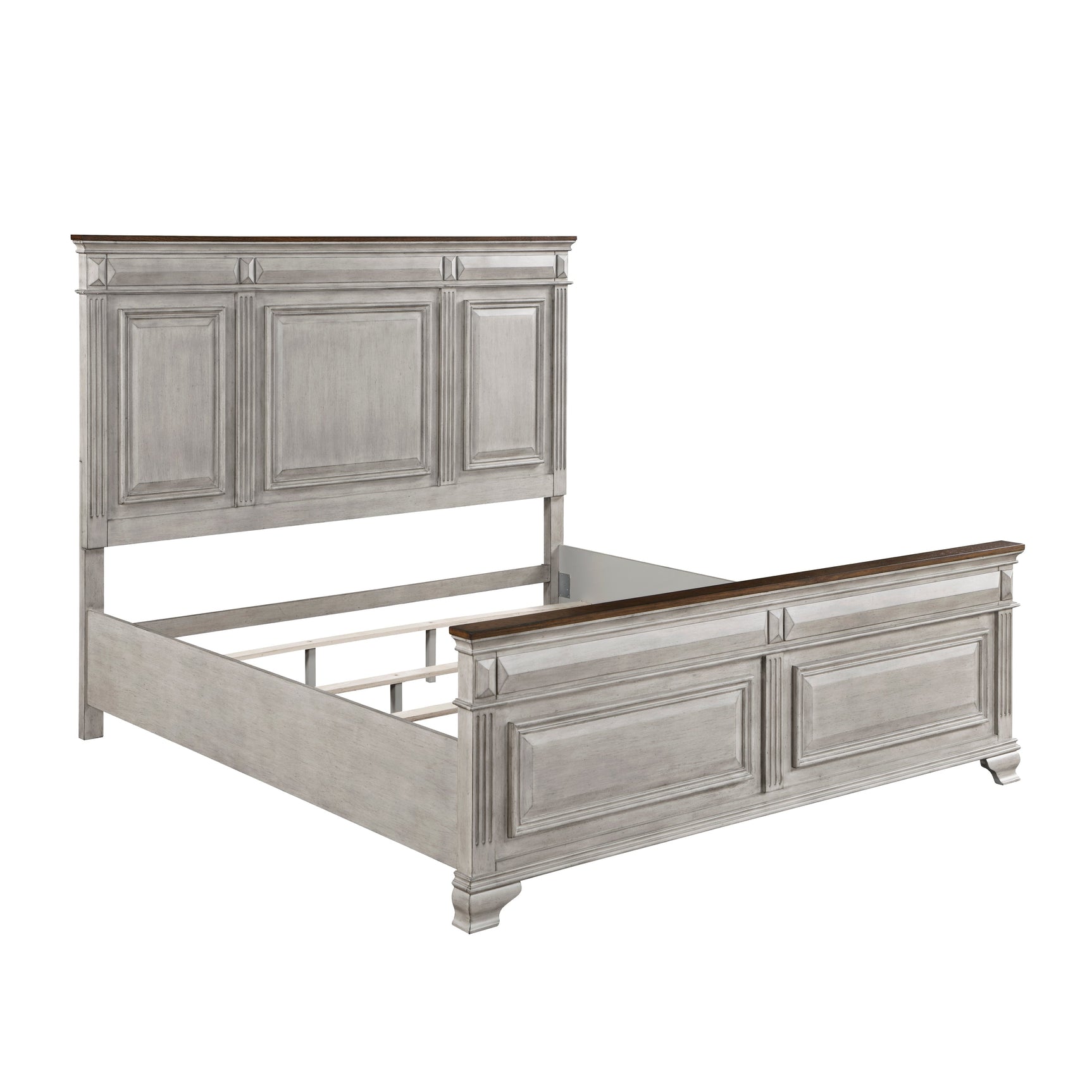 Marquette Brown/Gray Eastern King Bed - Ornate Home