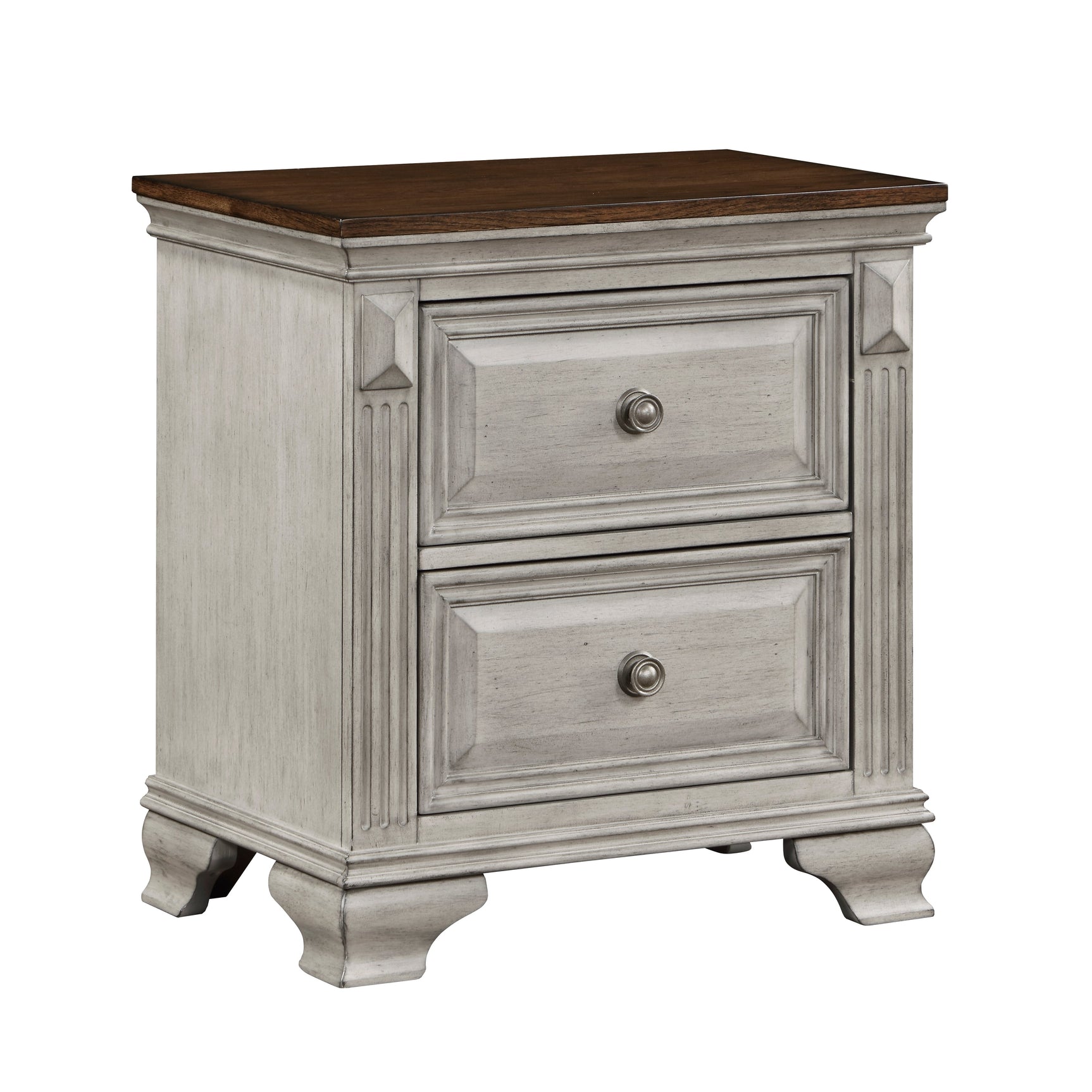 Marquette Brown/Gray Nightstand - Ornate Home