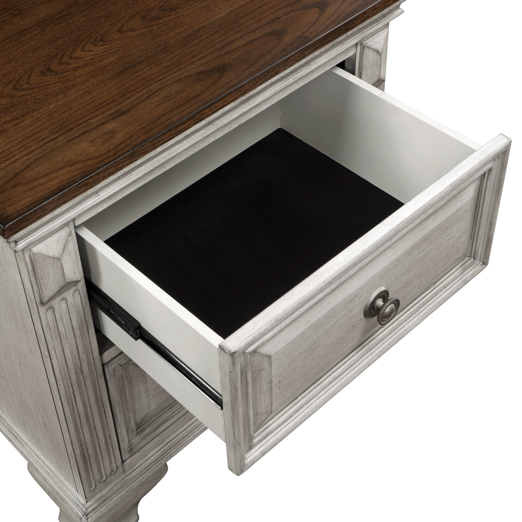 Marquette Brown/Gray Nightstand - Ornate Home