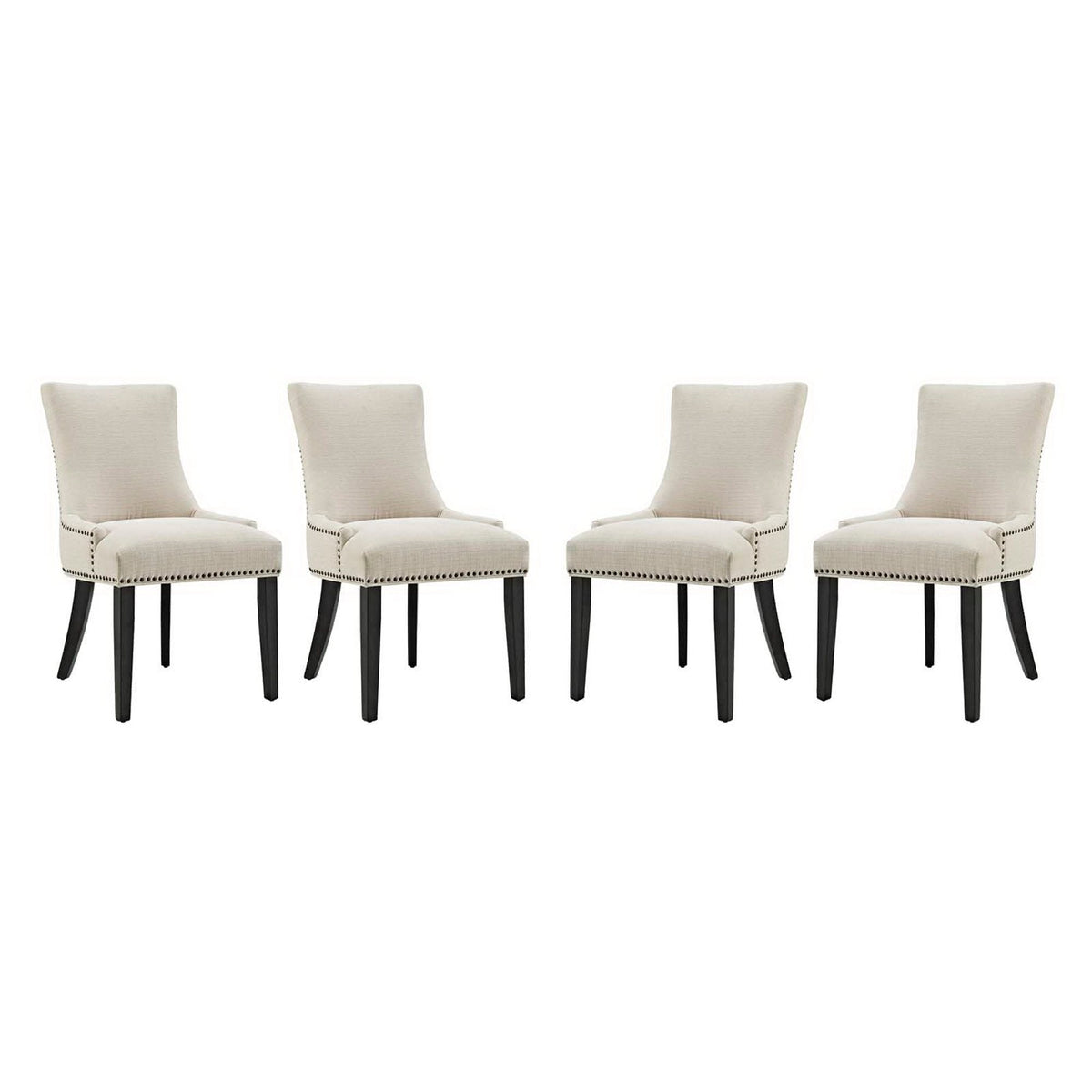 Marquis Beige Fabric Dining Chair (Set of 4) - Ornate Home
