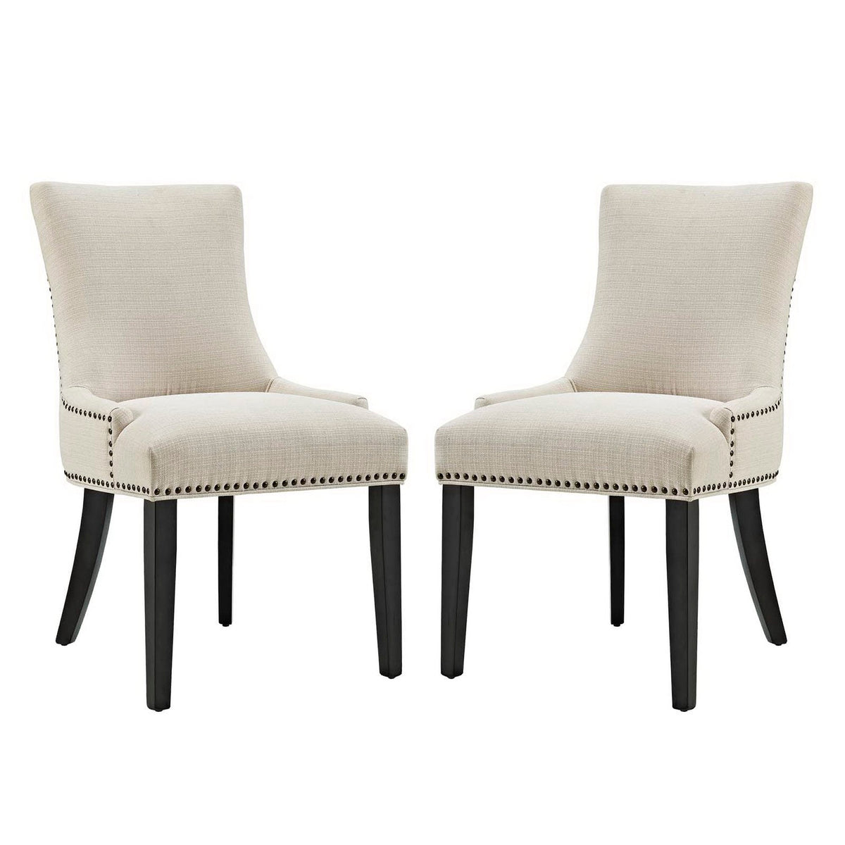 Marquis Beige Fabric Dining Side Chair (Set of 2) - Ornate Home