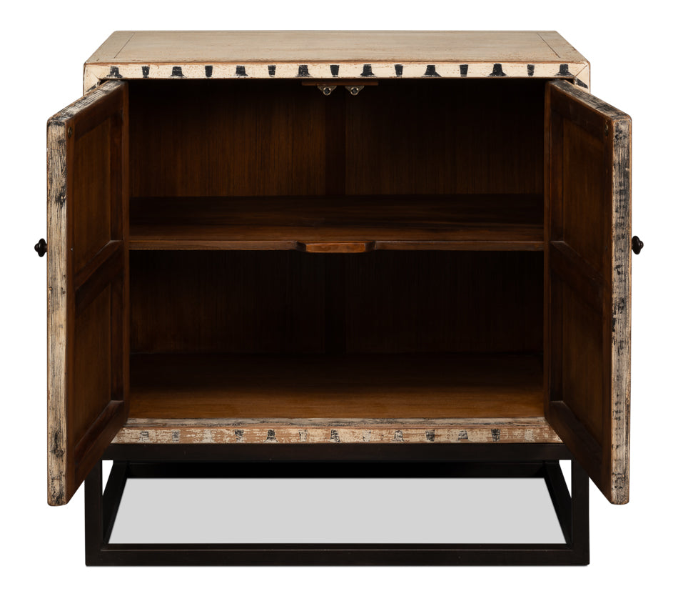 Marrakesh Black/Tan Painted Sideboard - Ornate Home