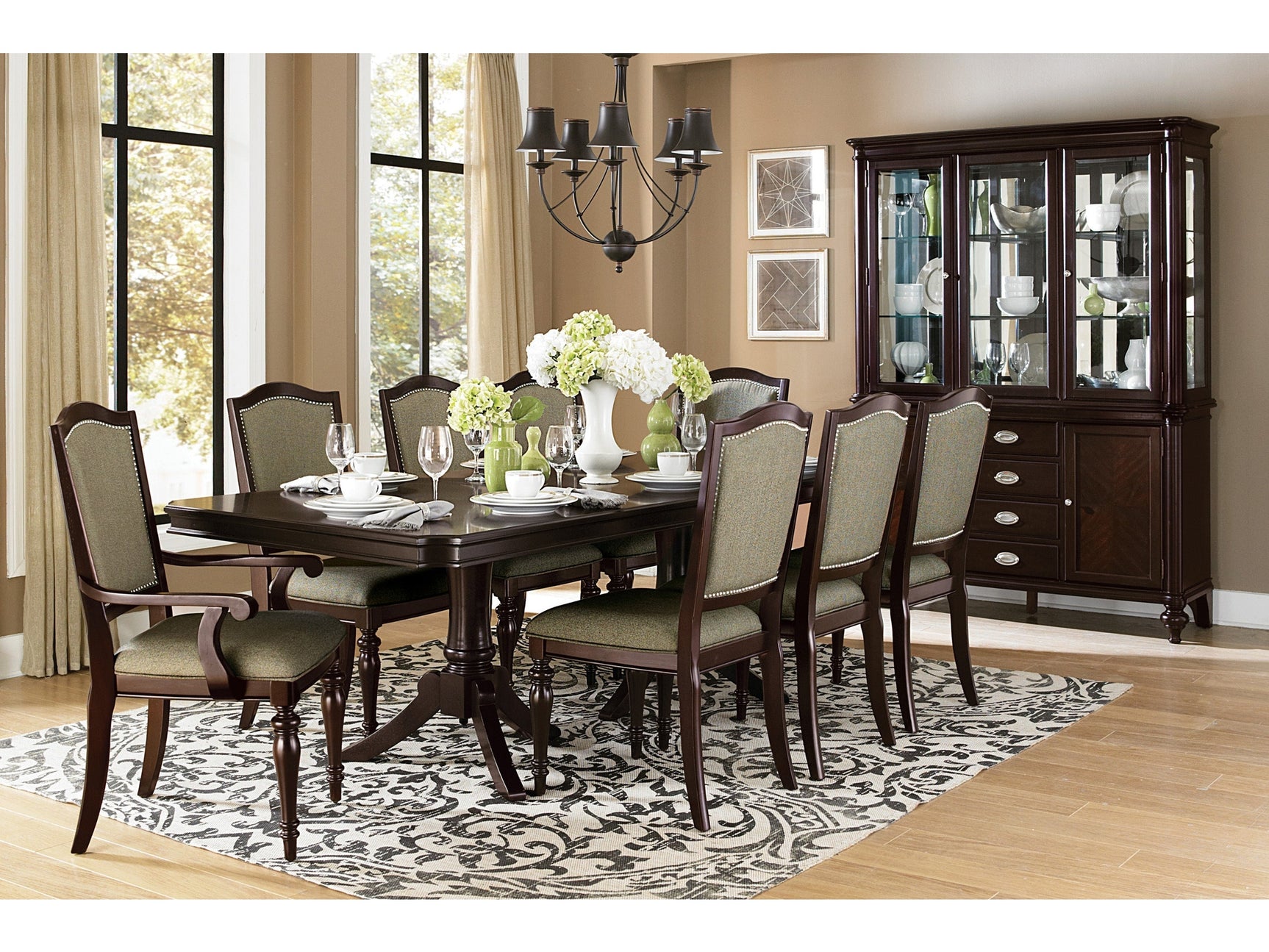 Marston Dark Cherry Dining Table - Ornate Home