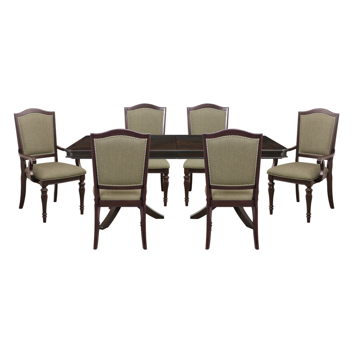 Marston Gray 7pc Dining Set - Ornate Home