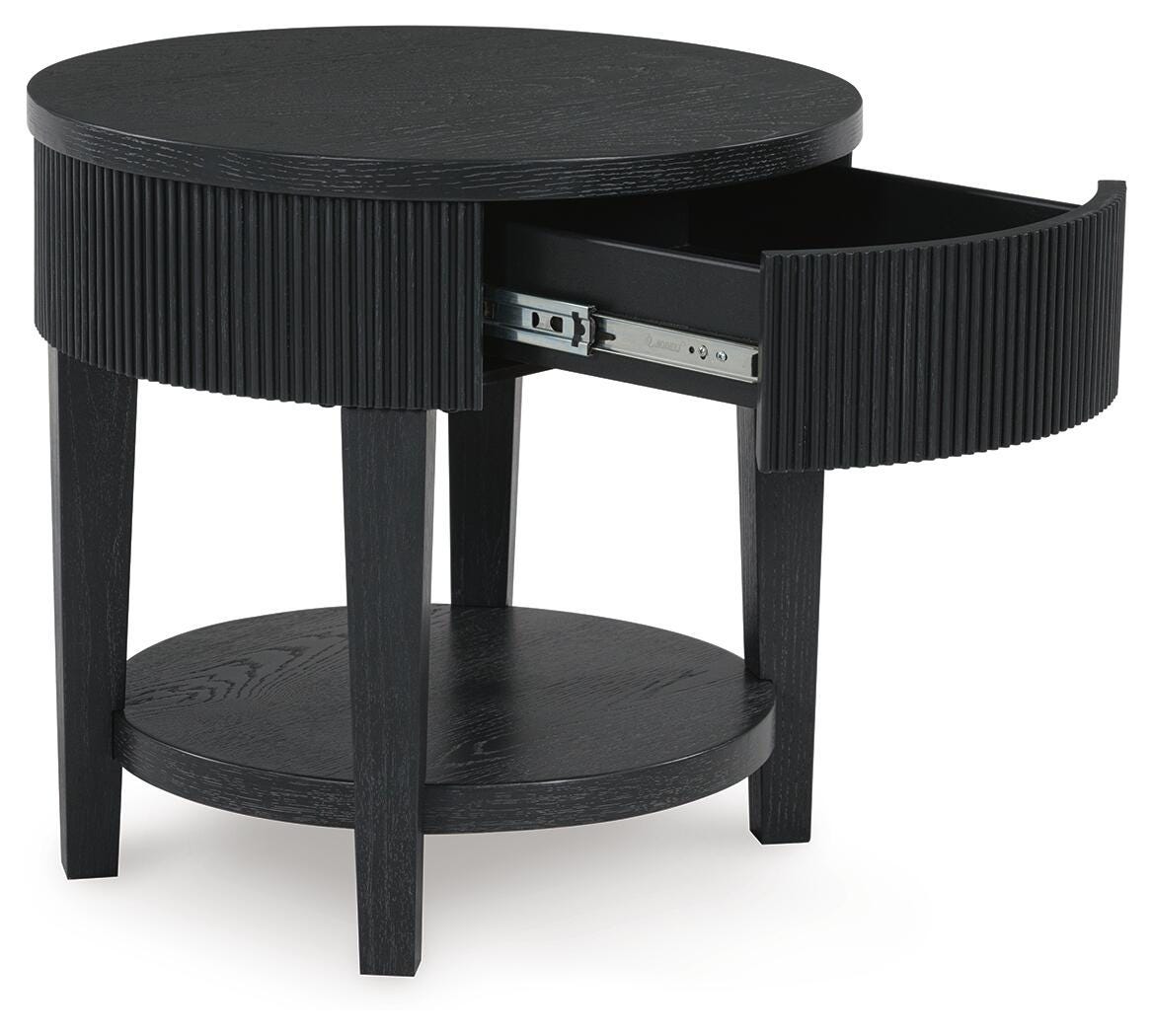 Marstream Black Coffee Table and End Table - Ornate Home