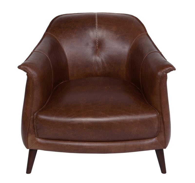 Martel Brown Club Chair - Ornate Home