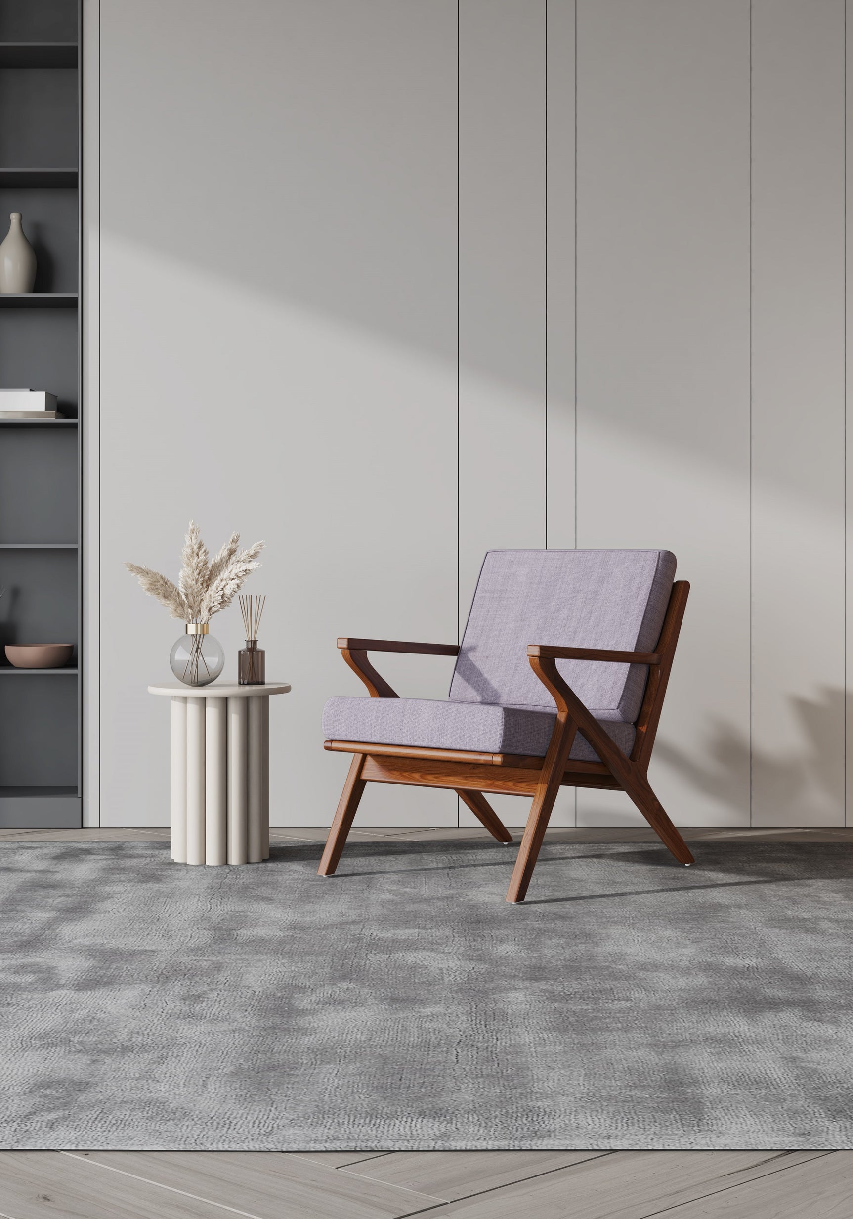 Martelle-Chair in Grey and Amber - Ornate Home