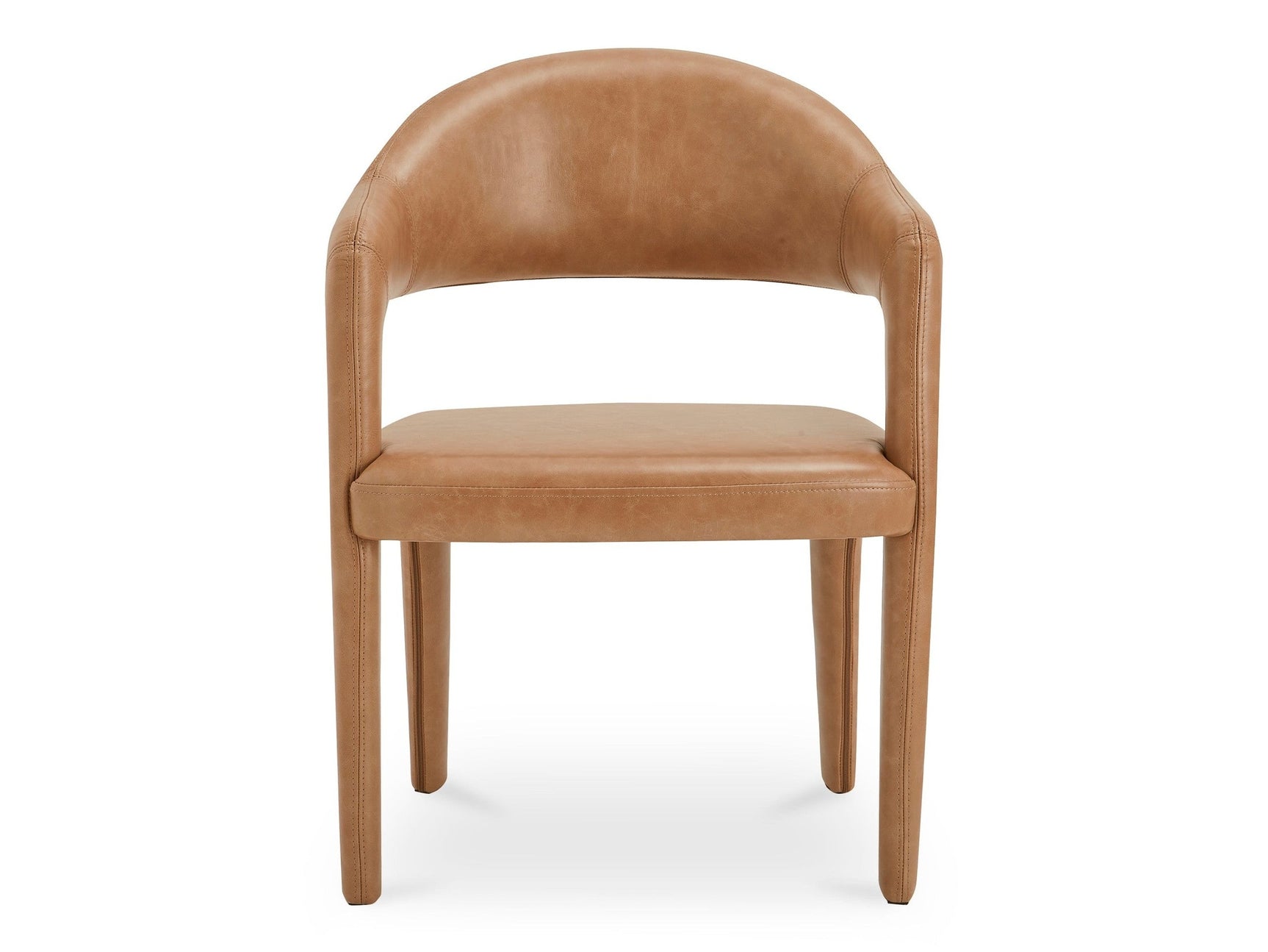 Martens Brown Leather Dining Chair - Ornate Home