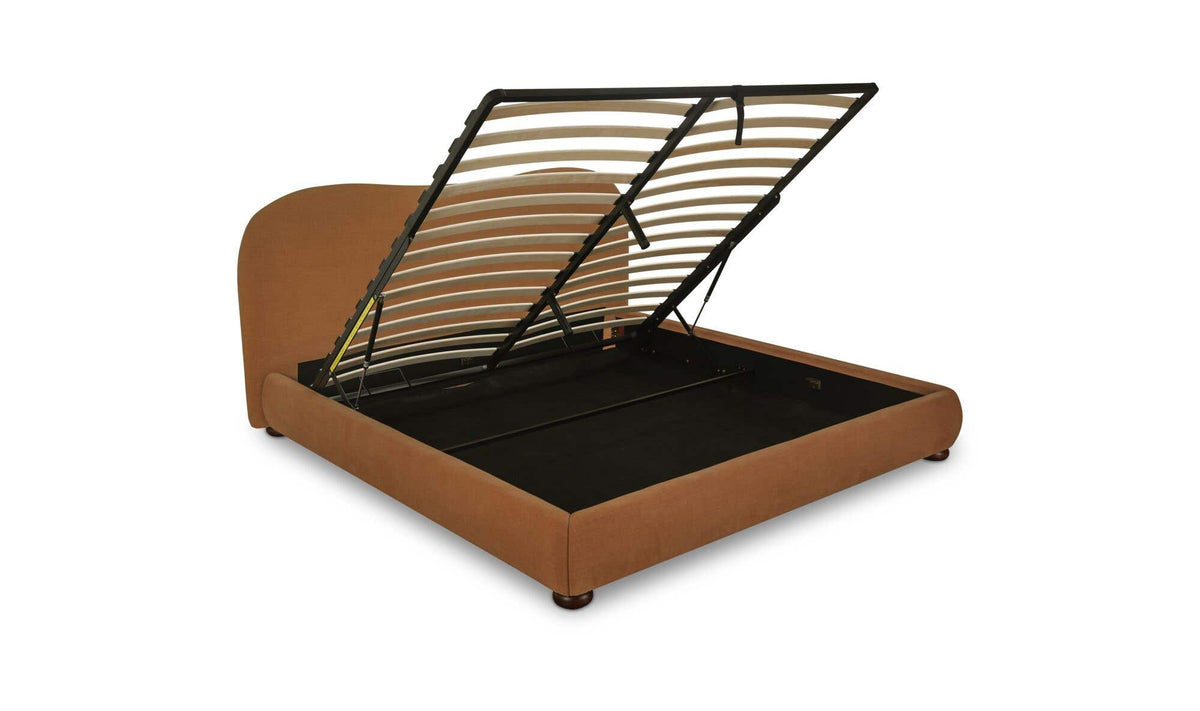 Martine Ginger King Storage Bed - Ornate Home
