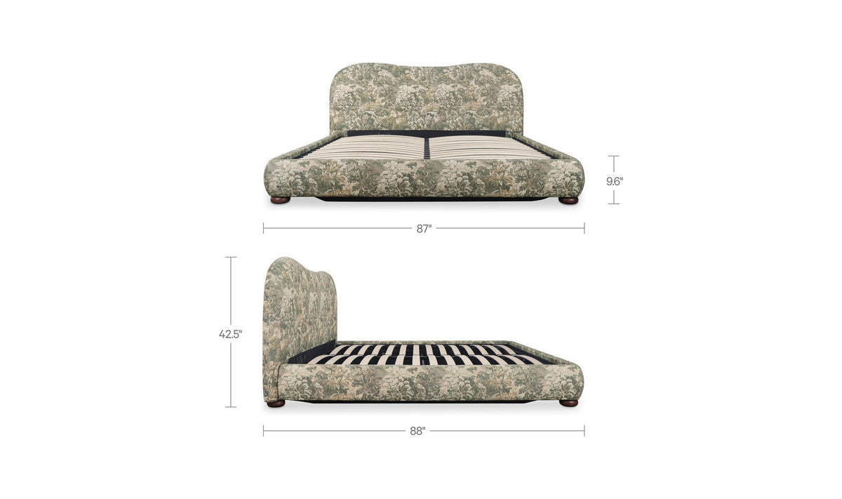 Martine Heritage Green King Storage Bed - Ornate Home