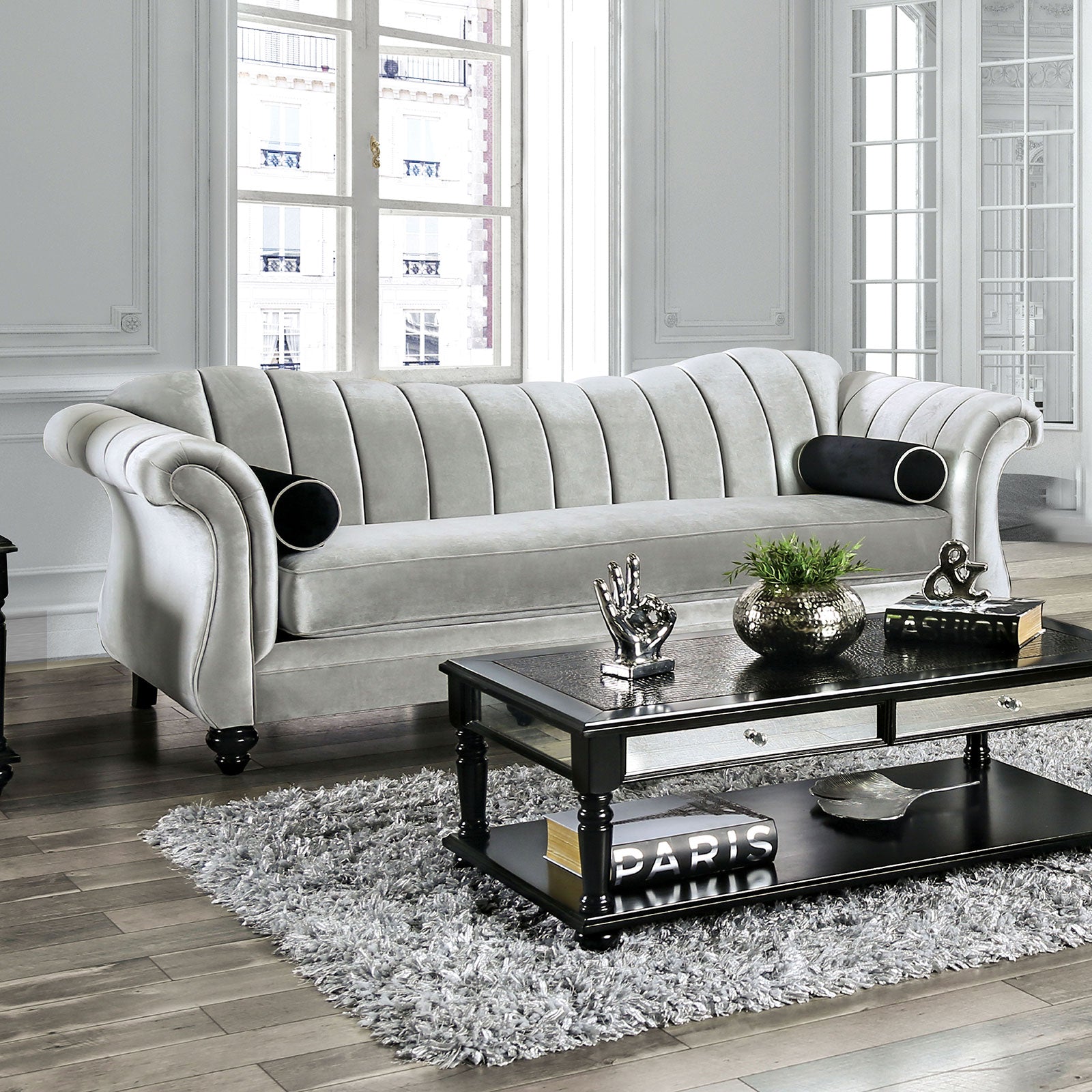 Marvin Pewter Sofa & Loveseat - Ornate Home